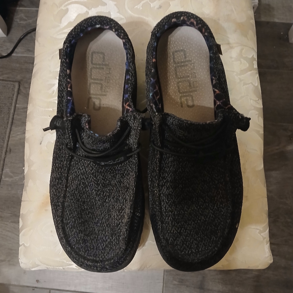 Hey Dude Black Sparkly Moccasins